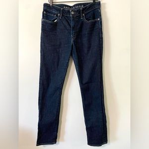 AE dark washed skinny jeans